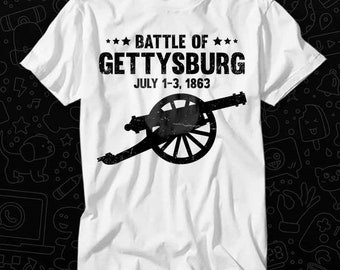 Battle of Gettysburg Civil War Battle Vacation T Shirt Gift For Womens Mens Unisex Top Adult Tee Vintage Music Best Movie OZ406