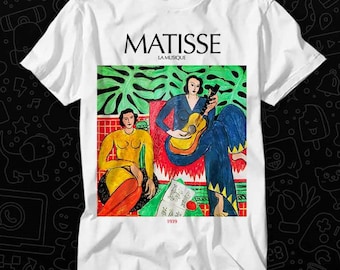 Matisse Aesthetic La Musique Painting T Shirt Gift For Womens Mens Unisex Top Adult Tee Vintage Music Best Movie OZ102
