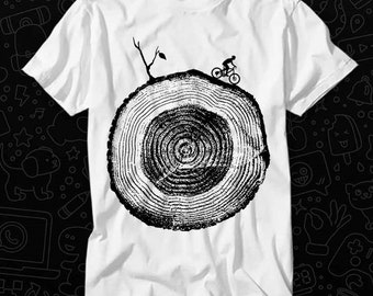 Bike Cycle Tree Rings Camping Outdoors Hiking T Shirt Best Seller Gift Unisex Top Adult Tee Music Movie OZ542