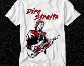 Dire Straits Sultans of Swing Brothers in Arms T Shirt Gift For Womens Mens Unisex Top Adult Tee Vintage Music Best Movie OZ334