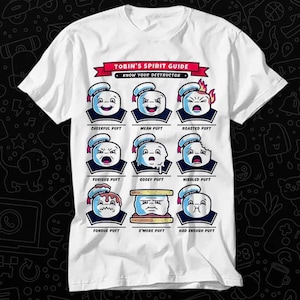 Stay Puft Ghostbusters Collage 80s Cult Film Marshmellow T Shirt Gift Unisex Top Adult Tee Vintage Music Best Movie OZ476
