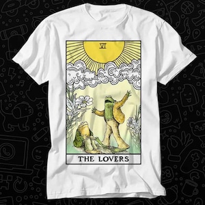 Frog & Toad The Lovers Tarot Card T Shirt Gift For Womens Mens Unisex Top Adult Tee Vintage Music Best Movie OZ100