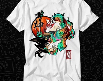 Sun Goddess Japanese Fox Lucky Cat T Shirt Gift For Womens Mens Unisex Top Adult Tee Vintage Music Best Movie OZ320