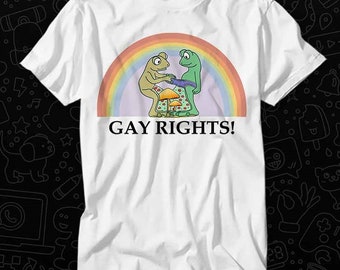 Frog & Star Say Gay Rights LGBT Pride Proud T Shirt Gift For Womens Mens Unisex Top Adult Tee Vintage Music Best Movie OZ99