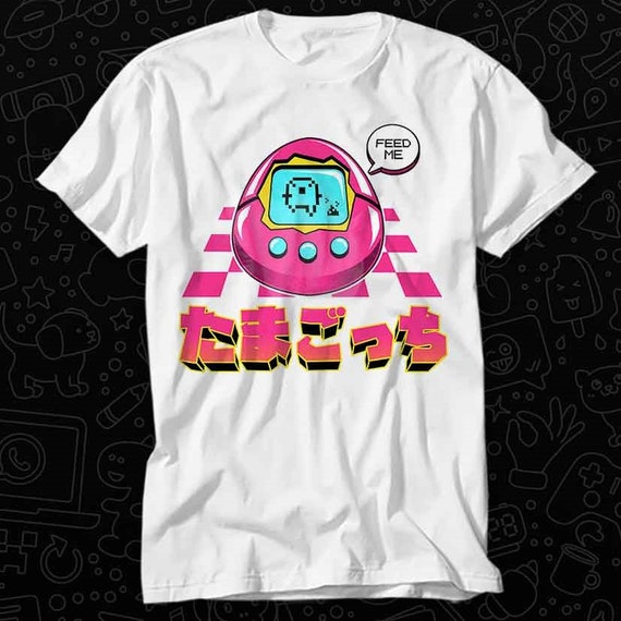 Retro Tamagotchi Feed Me 90s Retro Mobile Keystring Game T Shirt