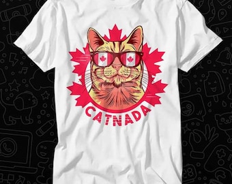 Catnada Canada Day Cat T Shirt Gift For Womens Mens Unisex Top Adult Tee Vintage Music Best Movie OZ219