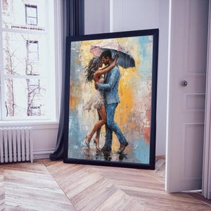 Paar Gemälde Leinwand druckbare, bunte tanzende Druck Digital, Hochzeitsgeschenk für paar Home Decor, sinnliche Schlafzimmer Poster, ästhetische Kunst