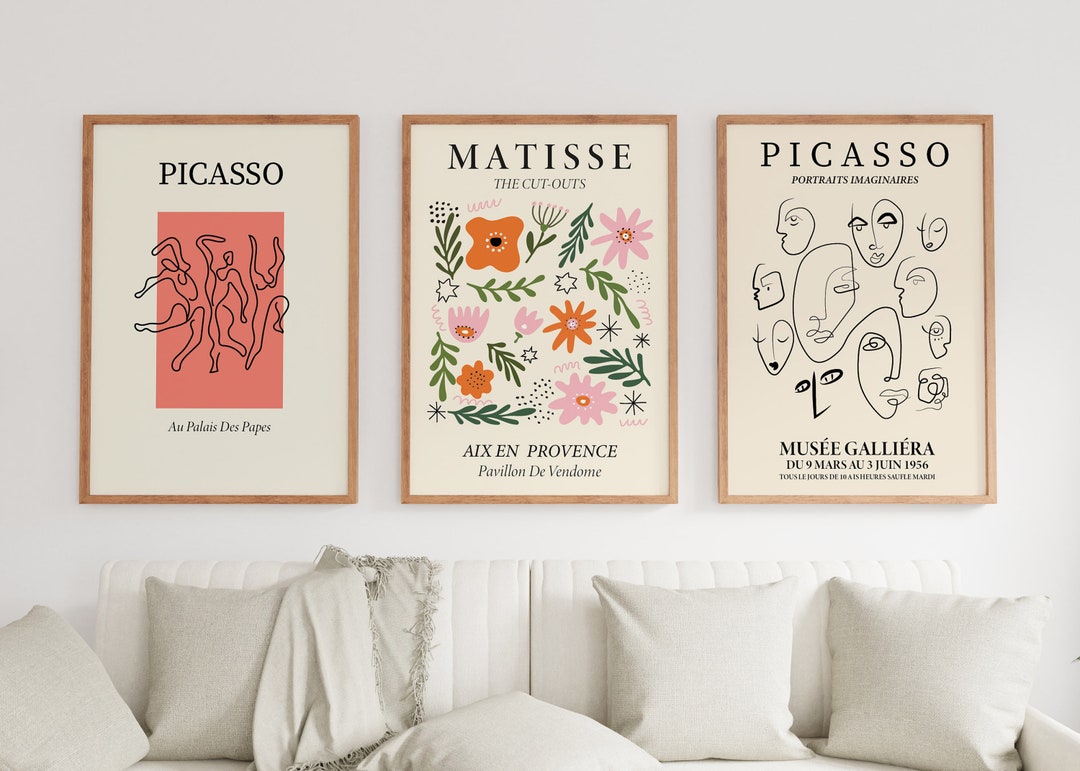 Download Set of 3 Museum Poster Printable Exhibition Wall - Etsy