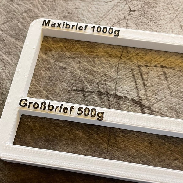 Postschablone für Groß- & Maxibrief / BüWa - extra robust 8 mm formstabil
