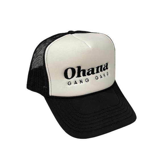 Ohana Gang Gang White Foam High Crown Trucker Hat 