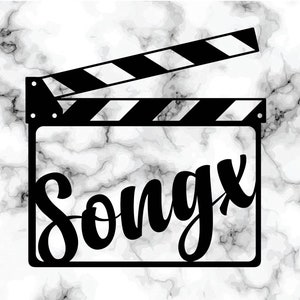 KuttyArts Personalized Film Clapper Metal Sign, Director&#39;s Clapboard Custom Movie Clapperboard Gift for Movie Lovers Home Theater Room Decor