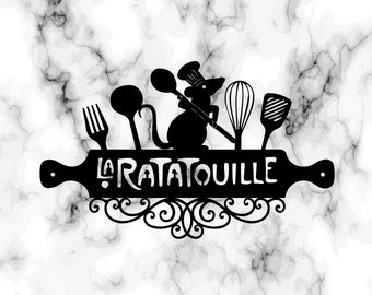 KuttyArts La Ratatouille Metal Sign: Kitchen Wall Decor, LaRatatouille Art