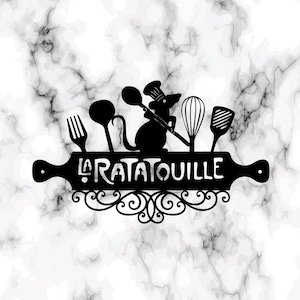 Insegna in metallo La Ratatouille di KuttyArts, insegna in metallo La Ratatouille, insegna in metallo Ratatouille, decorazione da parete, arte da parete, decorazione Ratatouille, decorazione da cucina