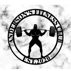 Custom Gym Metal Sign: Personalized Home Gym Decor