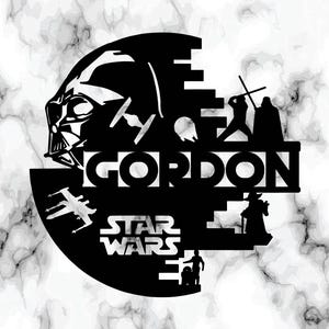 KuttyArts Star Wars Family Metal Sign, Personalized Star Wars Family Name Sign,Wall decor,Wall Art,Star Wars Sign, Star Wars Gifts