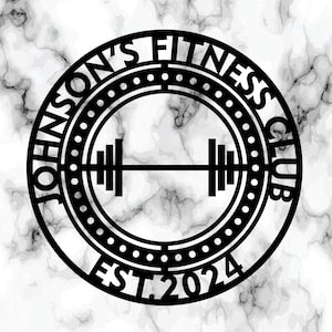 Letrero metálico personalizado para gimnasio en casa: Decoración personalizada para tu sala de entrenamiento.