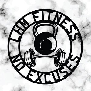 Personalized Home Gym Metal Sign: Custom Workout Room Wall Art