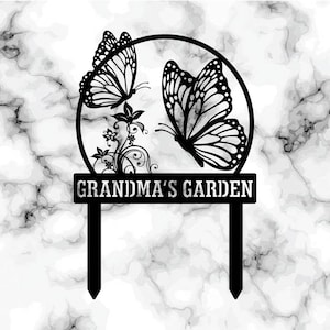 Personalized Butterfly Garden Stake: Custom Metal Sign
