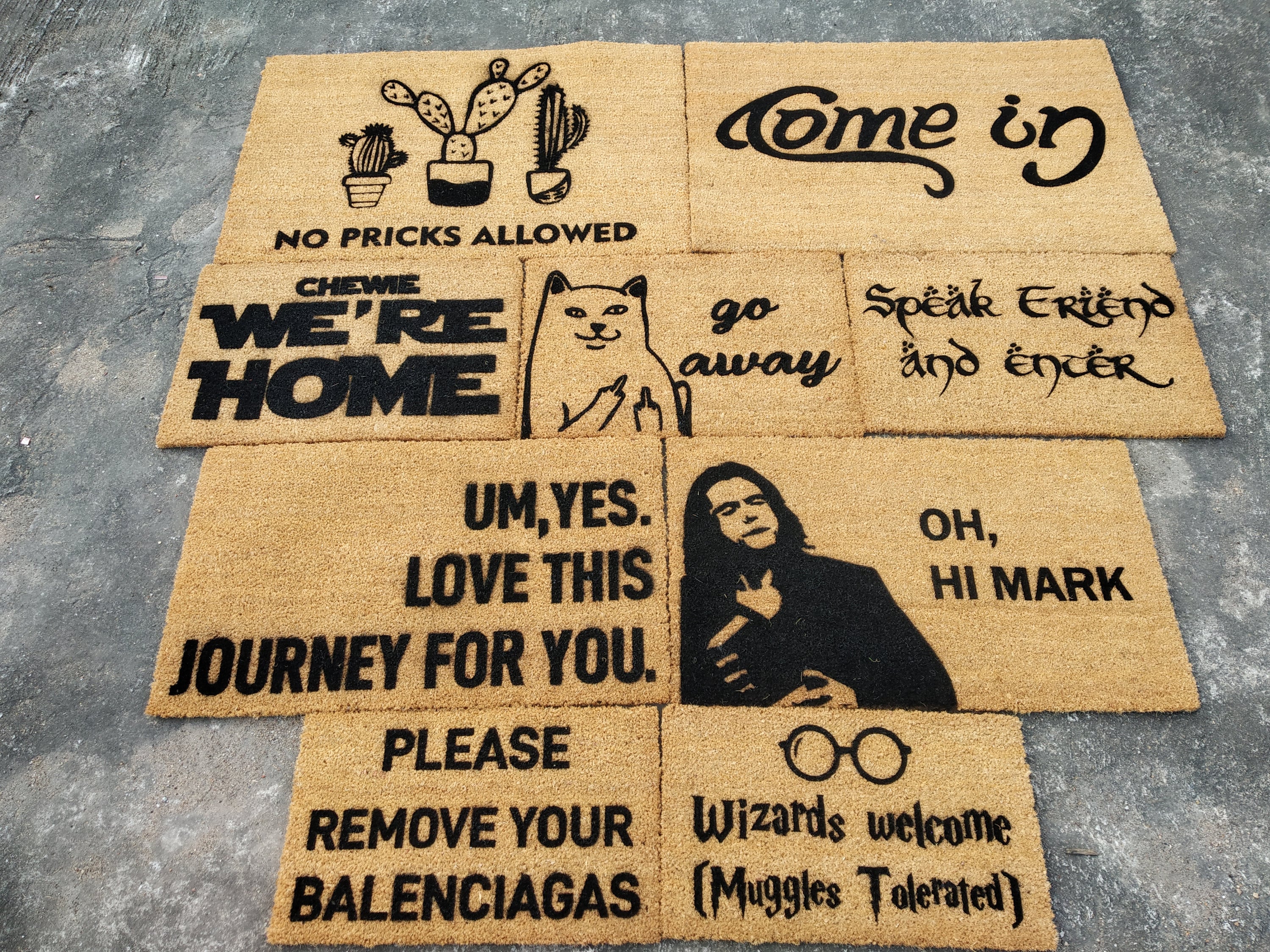 Discover KuttyArts Oh, Hi Mark Tommy Wiseau Doormat - Funny Doormat