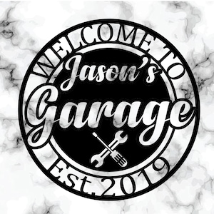 Custom Garage Metallschild: Personalisierte Werkstatt