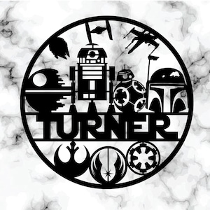 Personalized Star Wars Family Name Metal Sign: Custom Wall Decor