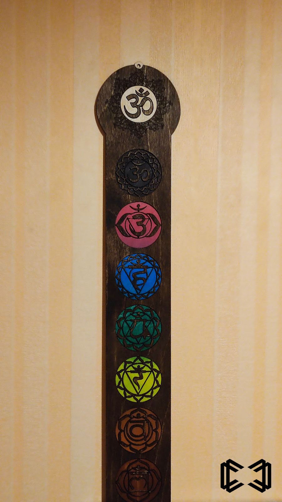 Seven Chakra Wall Art Set, Chakra Wall Decor, Chakra Symbols Set of 7 ...
