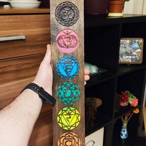 Seven Chakra Wall Art Set, Chakra Wall Decor, Chakra Symbols Set of 7 ...