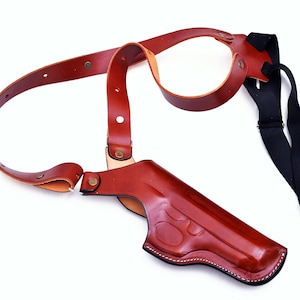 Leather Shoulder Holster For Jericho 941 - | Genuine Leather | Vertical Posture | Jericho 941 Shoulder Holster