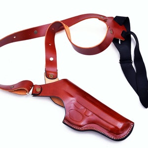 Leather Shoulder Holster Fits Cz 75B, Cz 75D,  Cz SP01, Cz P01,  Cz P07, Cz P10S, Cz Shadow 2,  Cz 2075 Rami -| Genuine Leather