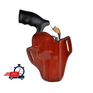 Genuine Leather Holster Fits Ruger GP100, SP101 357 Mag - OWB Fast Draw