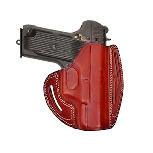 Tokarev TT33 Leather Belt Holster, Premium Leather, Fast Draw, Handmade