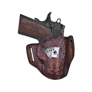 Custom Leather Holster: Colt 1911 & Defender, OWB Belt Carry