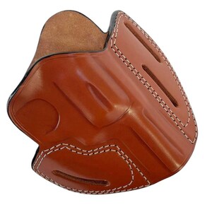 Leather Holster Fits Ruger GP100, SP101 - 3 Slot Belt Loops - OWB Belt image 2