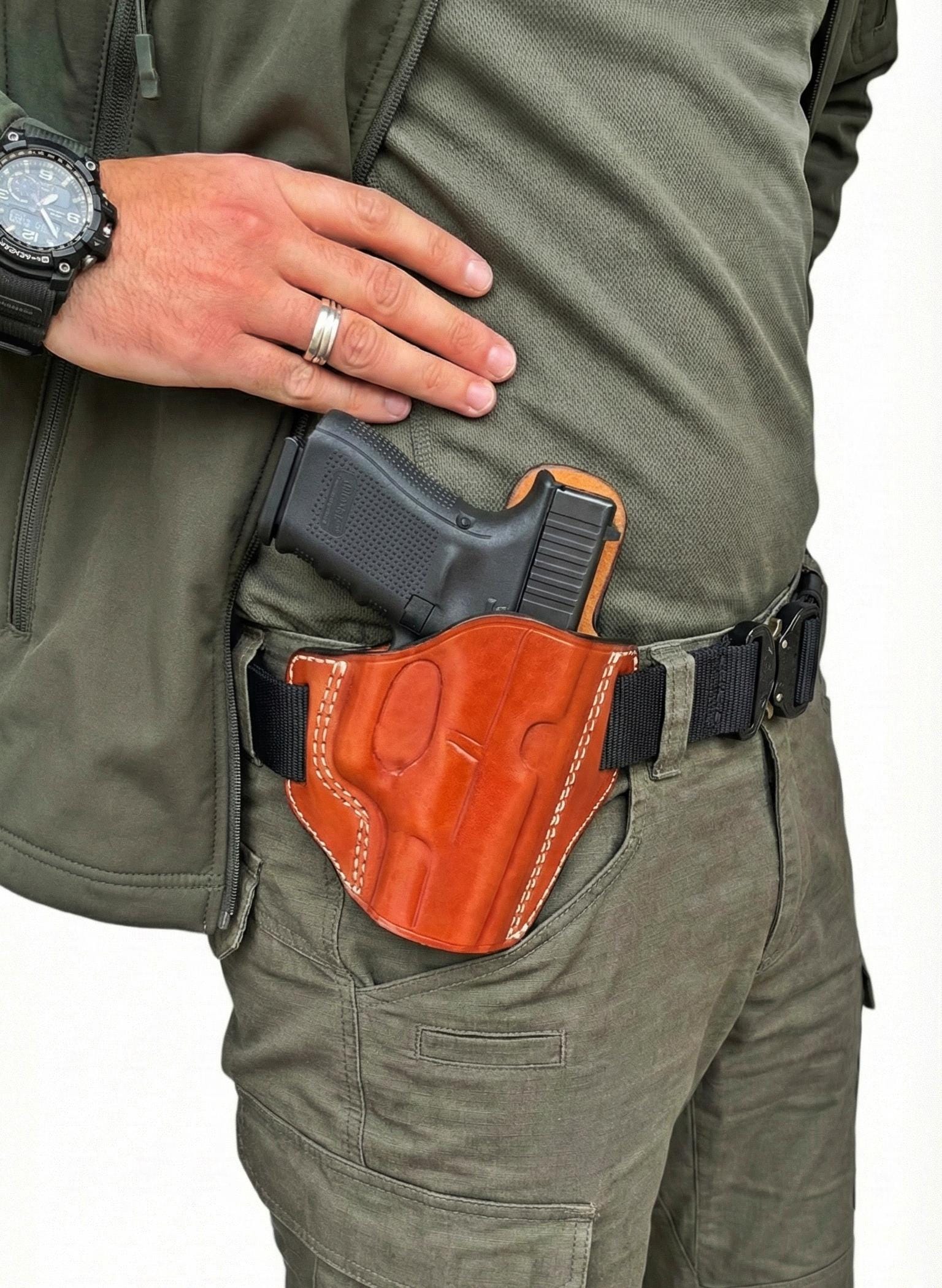 Fondina Tracolla Verticale S&W M&P Con Porta Caricatore – OUTBAGS USA, Fatta A Mano In California