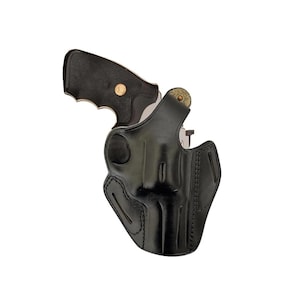 Genuine Leather Holster Fits Ruger GP100, SP101 357 Mag - OWB Belt - Thumb Break