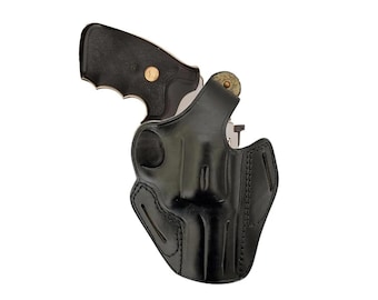 Genuine Leather Holster Fits Ruger GP100, SP101 357 Mag - OWB Belt - Thumb Break