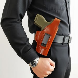 Leather Belt Holster Fits Walther PPK PPQ P99 CCP, Owb & Iwb, Premium Leather