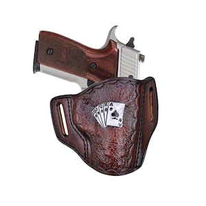Handmade Leather OWB Holster: Sig Sauer P226, P229, P320, 1911