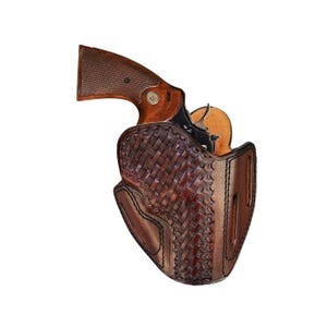 Leather Holster Fits Colt Python 357 Mag or Colt King Cobra 357 Mag |  Genuine Leather |  Handmade | Fast Draw