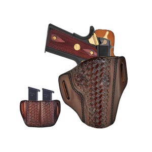 Leather Holster Fits Sig Sauer P226, P229, P320, P250, P938, P238, P239, 1911 -| Genuine Leather | Basket Weave | Handmade