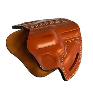 Leather Holster Fits Ruger GP100, SP101 - 3 Slot Belt Loops - OWB Belt image 3