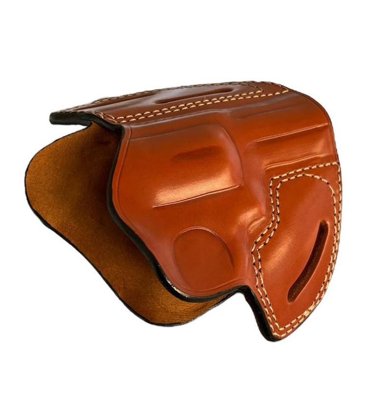 Leather Holster Fits Ruger GP100, SP101 - 3 Slot Belt Loops - OWB Belt image 3