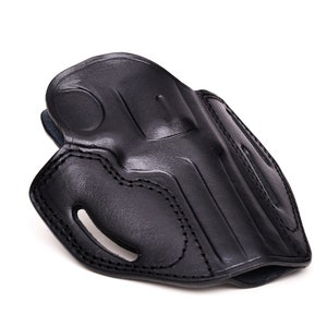Leather Holster Fits Ruger GP100, SP101 - 3 Slot Belt Loops - OWB Belt image 7