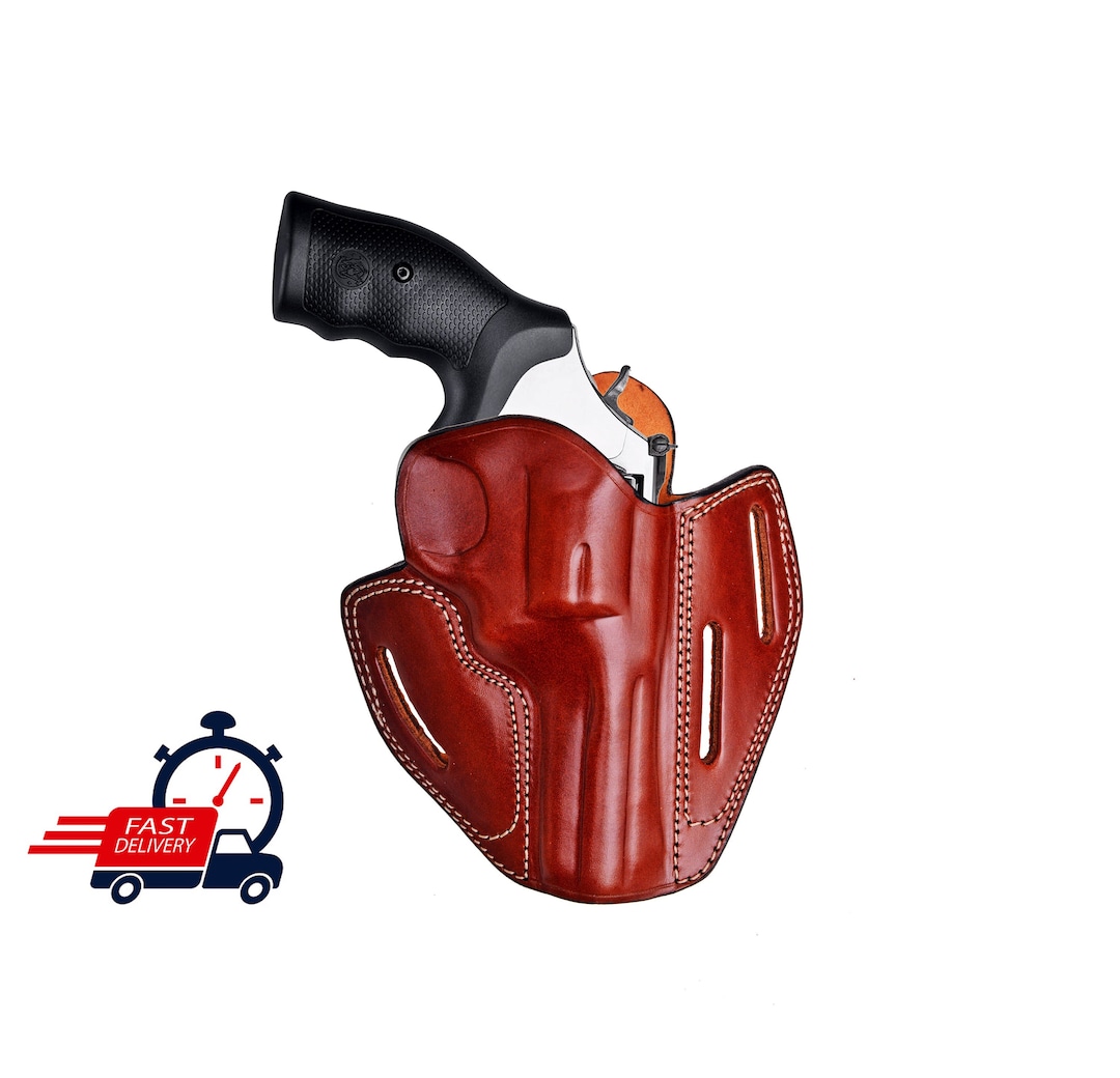 Leather Revolver Holster Fits Taurus Judge 45 Colt Genuine Leather 3