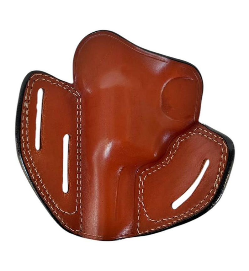 Leather Holster Fits Ruger GP100, SP101 - 3 Slot Belt Loops - OWB Belt image 6