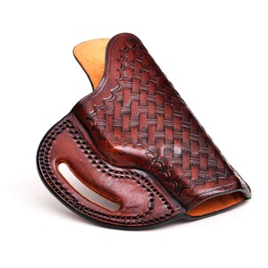 Leren holster voor Ruger LCP 380 Auto, premium leer, vlechtwerk afbeelding 2