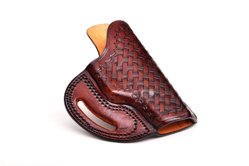Leren holster voor Ruger LCP 380 Auto, premium leer, vlechtwerk afbeelding 2