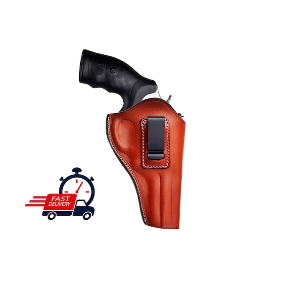 thumbnail image 2 of Leather OWB Holster For J-Frame Revolvers - Concealed Carry Comfort 2 of 14