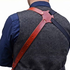Leder Schulterholster passend für Ruger SP100, SP101 357 Mag - Vertikale Körperhaltung Bild 3