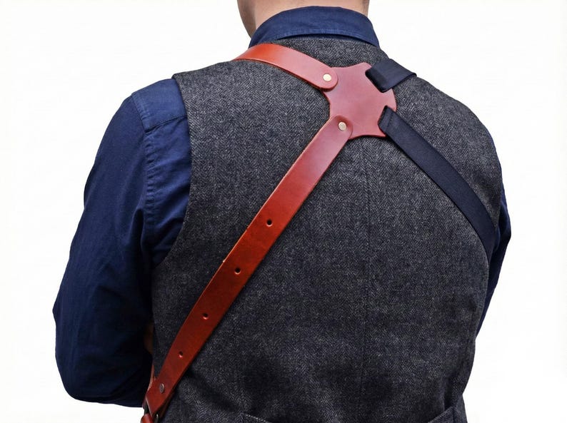 Leder Schulterholster passend für Ruger SP100, SP101 357 Mag - Vertikale Körperhaltung Bild 3